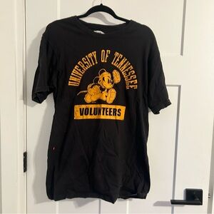 University of Tennessee Volunteers Black T-Shirt Mickey Mouse shirt size L